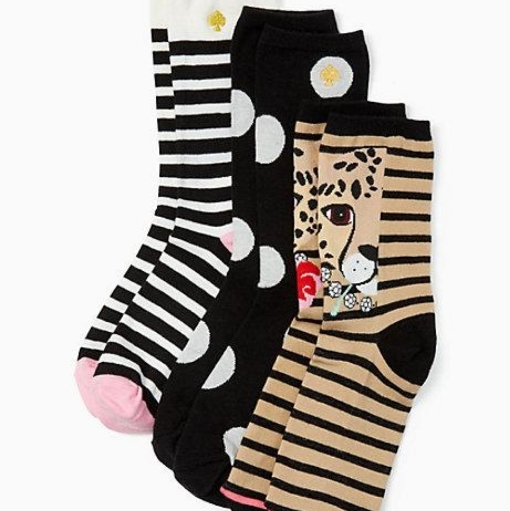 NEW! Kate Spade 3 pk of Socks